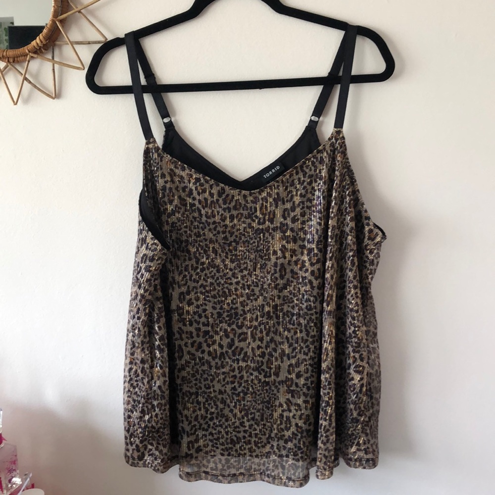 Metallic Leopard Tank Top